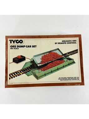 Tyco Ore Dump Car Set HO Scale Remote Control 925 Sealed Model Train Accessory